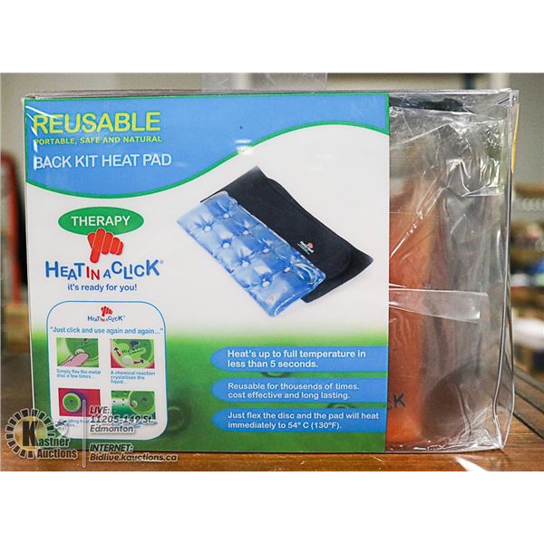 REUSABLE BACK HEATING KIT: HEAT IN A CLICK