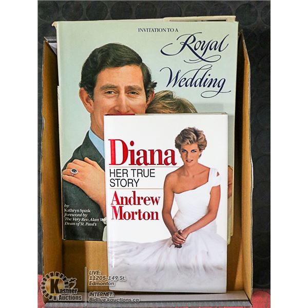 ROYAL WEDDING AND "DIANA, HER TRUE STORY" BOOKS