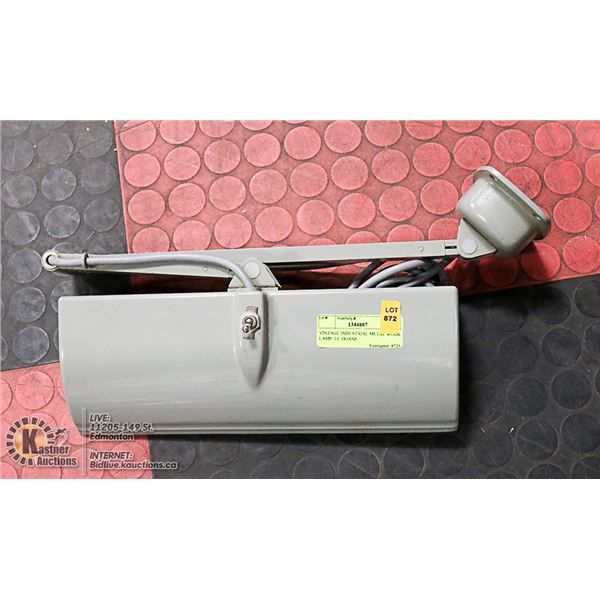 VINTAGE INDUSTRIAL METAL WORK LAMP- LC DOANE