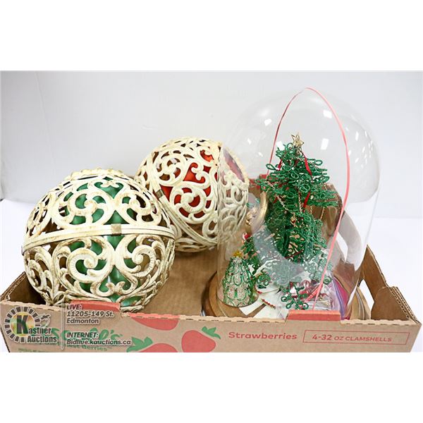 FILLIGREE LAMP ORANGE & GREEN WITH