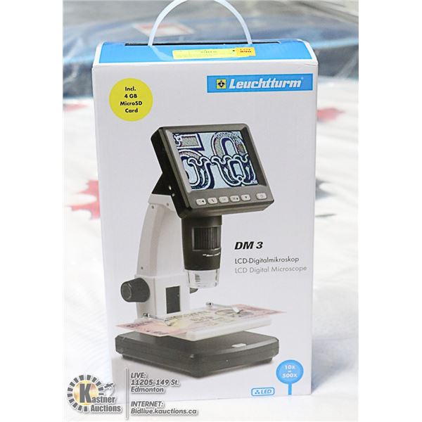 LIGHTHOUSE DIGITAL 10x-500x LED MICROSCOPE, NEW