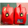 Image 1 : x2 USED 20 LITRE GAS CANS