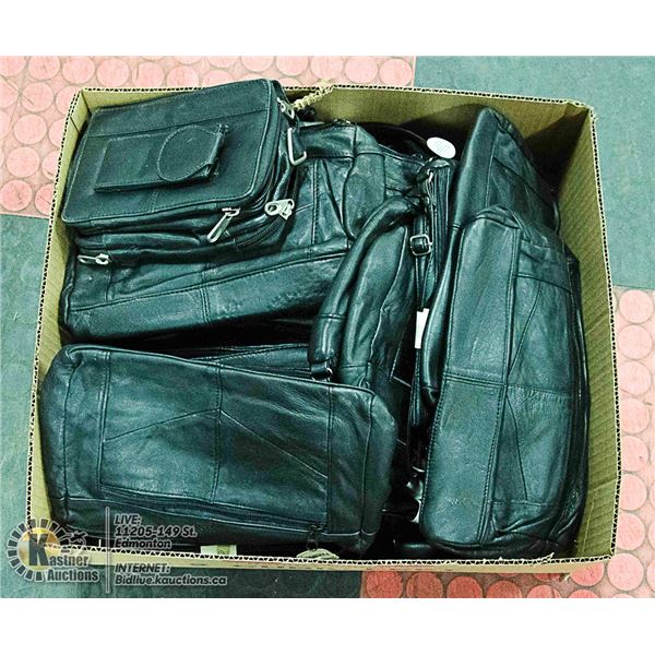 FLAT LOT OF BRAND NEW LEATHER PURSES