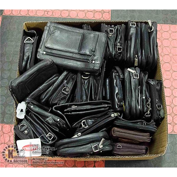 FLAT LOT OF BRAND NEW LEATHER PURSES