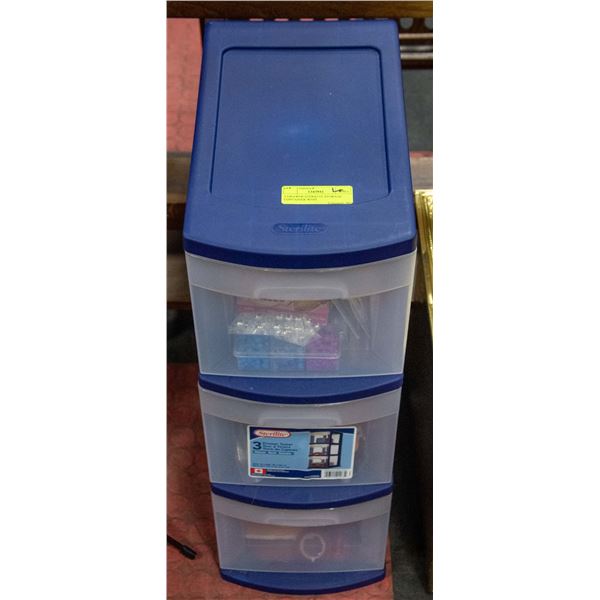 3-DRAWER STERILITE STORAGE CONTAINER WITH