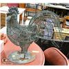 Image 1 : WIRE ROOSTER SCULPTURE- YARD ART- 22" X 19" X 7.
