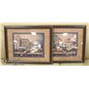 Image 1 : SET OF TWO 22"  x  18" FRAMED EXPLORER THEMED