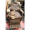 Image 1 : ANTIQUE BARBERS CHAIR - NEEDS RESTORATION