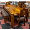 Image 1 : ESTATE QUALITY EZTIA SOLID WOOD DINING TABLE