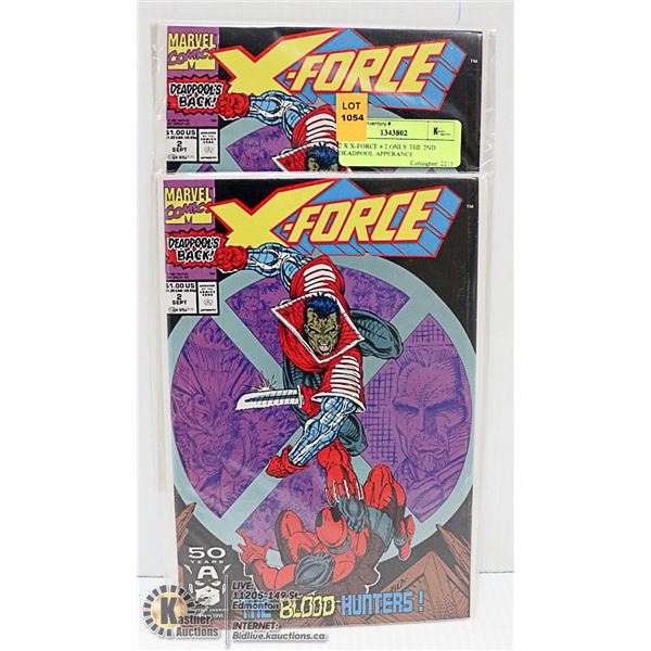 2 X X-FORCE # 2 ONLY THE 2ND DEADPOOL APPERANCE