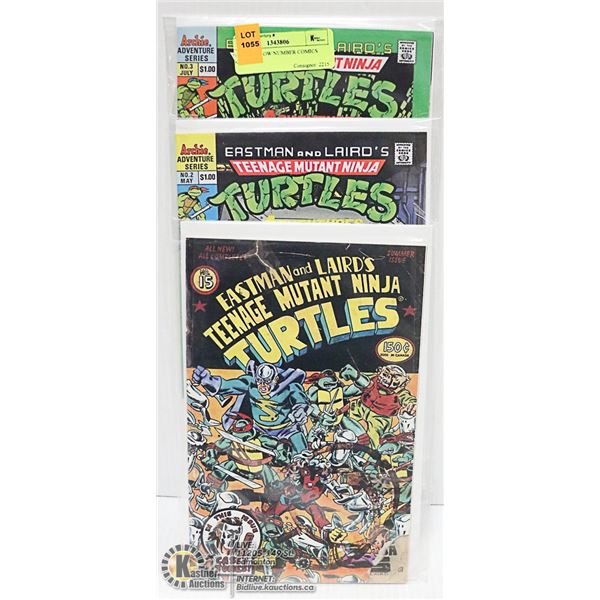 3 X TMNT LOW NUMBER COMICS KEY ISSUE