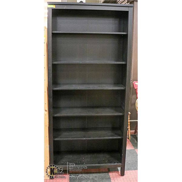 IKEA SOLID WOOD DARK STAIN SHELF UNIT