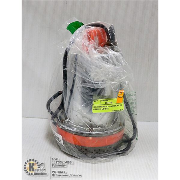 DC SUBMERSIBLE WATER PUMP 100 LITRES A MINUTE