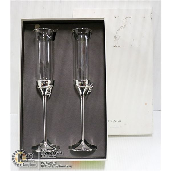 VERA WANG CHAMPAGNE WEDDING GLASSES NEW IN BOX