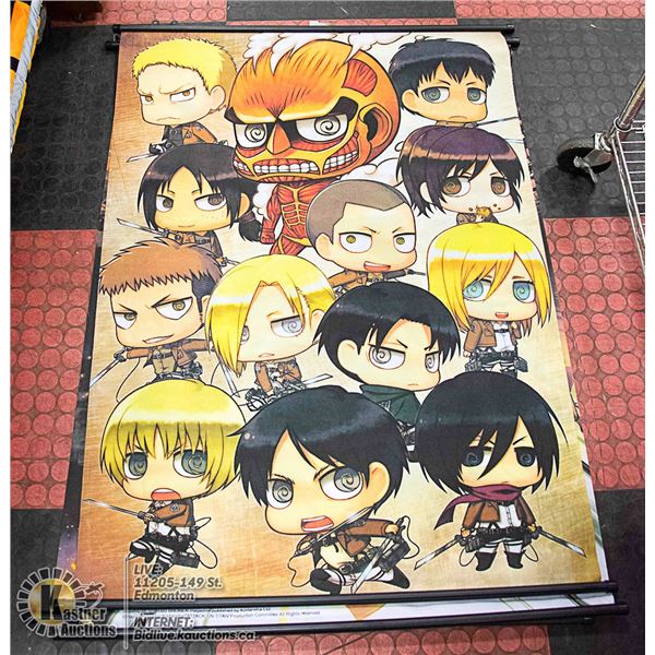 SET OF 3 MANGA 4 FT CLOTH POSTERS