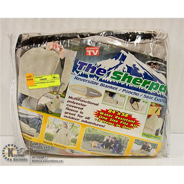 SHERPA REVERSIBLE BLANKET PONCHO