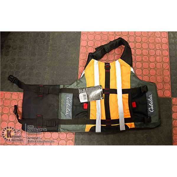 CABELAS DOG FLOTATION VEST SIZE MEDIUM