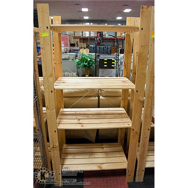 IKEA WOOD SHELF MULTI USE UNIT, USED