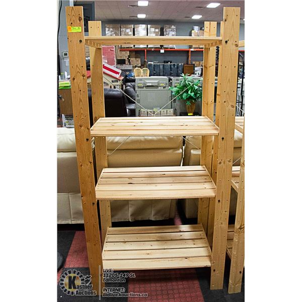 IKEA WOOD SHELF MULTI USE UNIT, USED