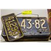 Image 1 : BUNDLE OF VINTAGE LICENSE PLATES