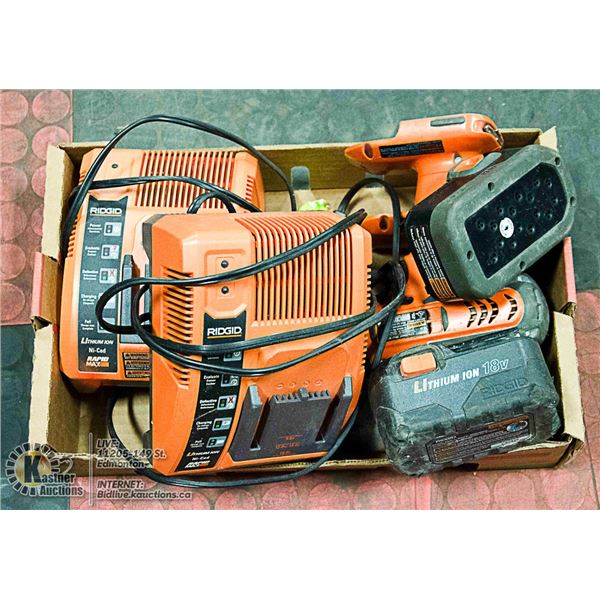 RIGID DRILL AND CHARGER LOT