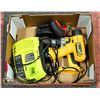 Image 1 : DEWALT DRILL LOT WITH RYOBI CHARGER