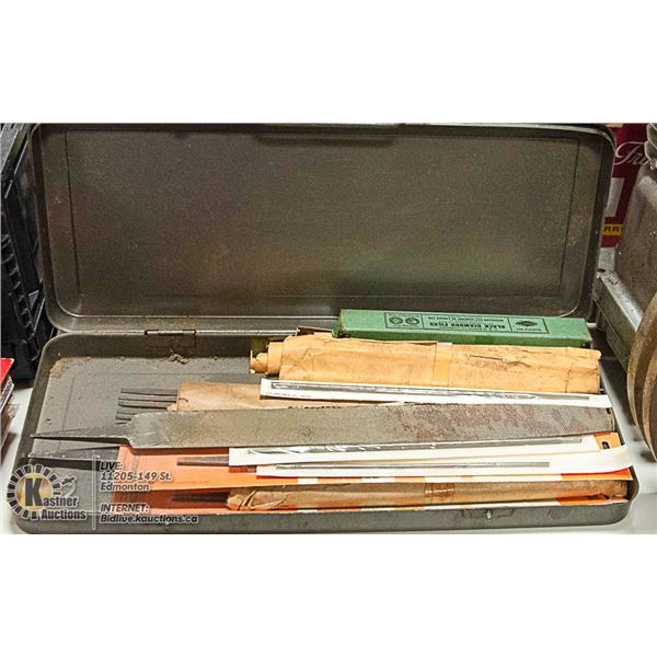 METAL CASE FULL OF FILES