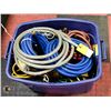 Image 1 : TOTE LOT OF AIR LINE AND CABLES