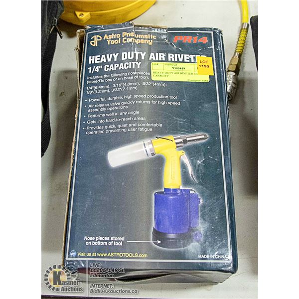 HEAVY DUTY AIR RIVETER 1/4" CAPACITY
