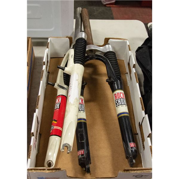 2 PAIRS OF ROCK SHOX FRONT BIKE FORKS