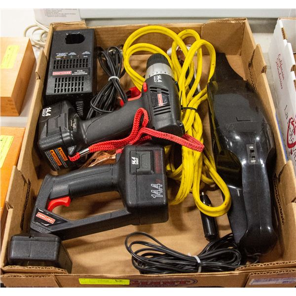 FLAT WITH CRAFTSMAN 14.4 VOLT DRILL AND