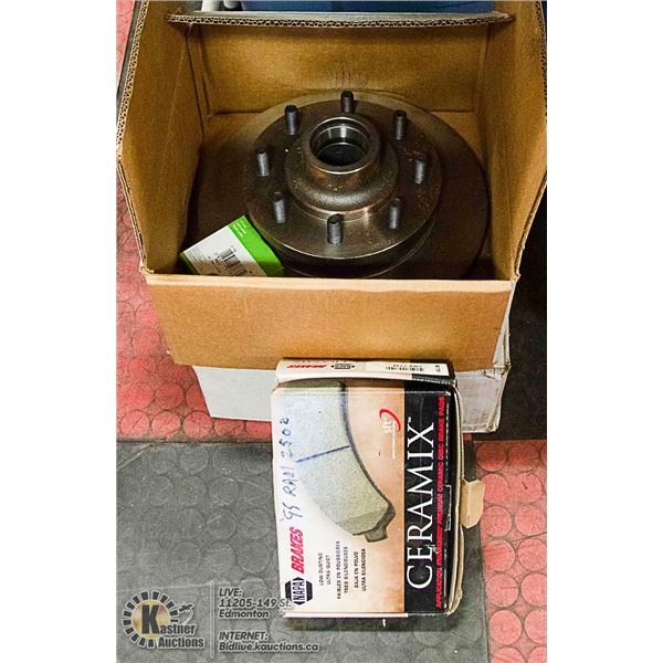 2 DISC BRAKE ROTORS AND BRAKE PADS LOT