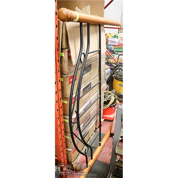 WOOD & METAL DOUBLE HEADBOARD (60"L X 50"H)