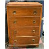 Image 1 : MID CENTURY MODERN 4 DRAWER DRESSER- 50" X 30" X