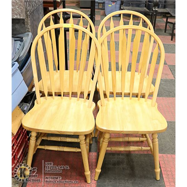 PINE ARROWBACK KITCHEN CHAIRS- SET OF 4