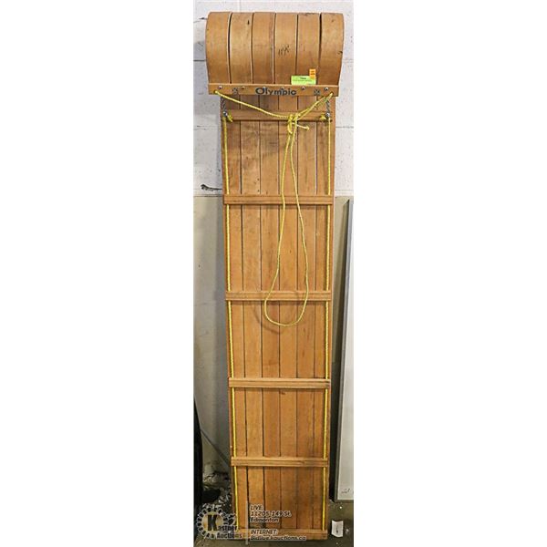 70" INCH  WOODEN TOBOGGAN
