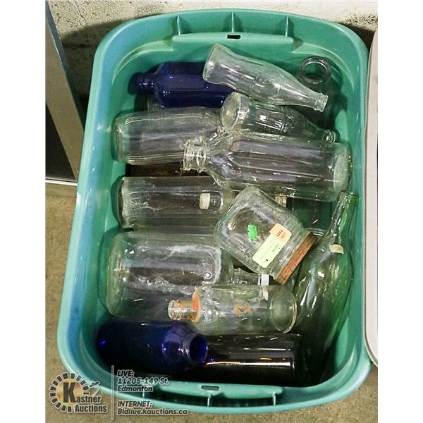COLLECTION OF VINTAGE GLASS BOTTLES