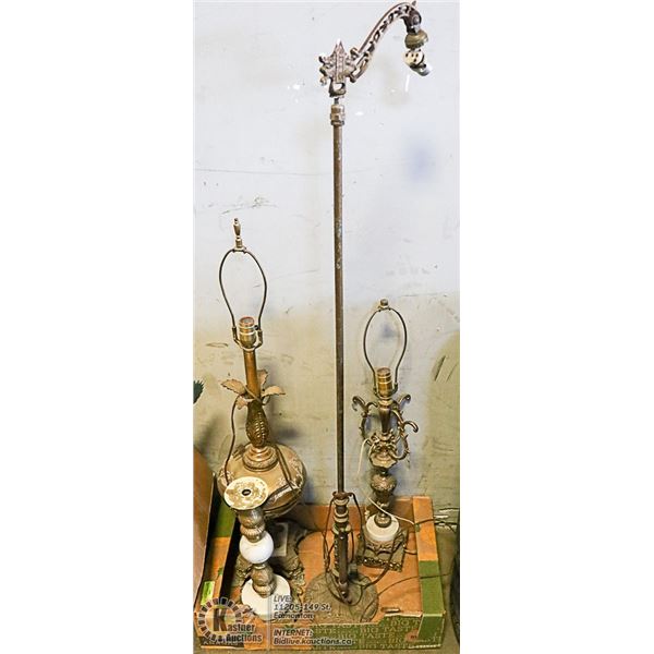 VINTAGE TABLE LAMPS AND TABLE BASE