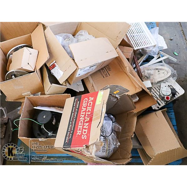 PALLET OF MISC, EXHAUST FAN, ACCESSORIES & MORE