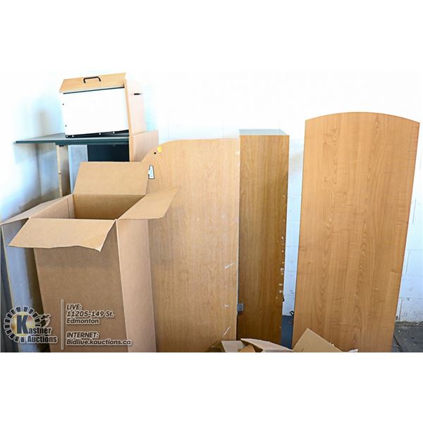 LOT OF ASSORTED OFFICE DESKS, MUST TAKE ALL AND BE