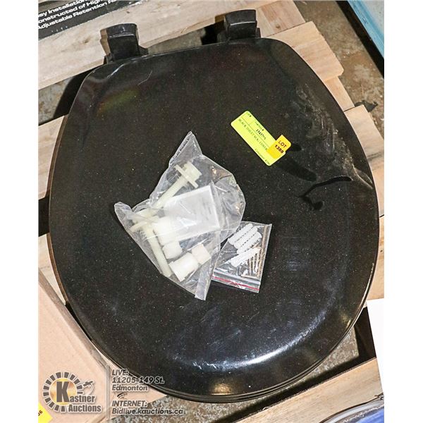 BLACK TOILET SEAT COVER