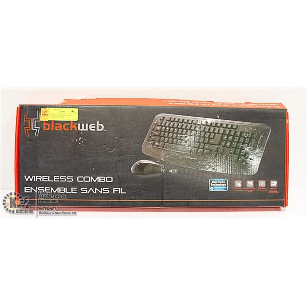 BLACK WEB WIRELESS COMBO MOUSE & KEYBOARD