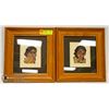 Image 1 : LOT OF 2 NEEDLEPOINT INDIGENOUS CHILDREN, FRAMED