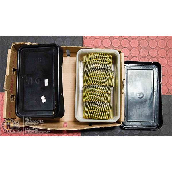 2 BOXES OF COLLATED SIDING/FENCING NAILS