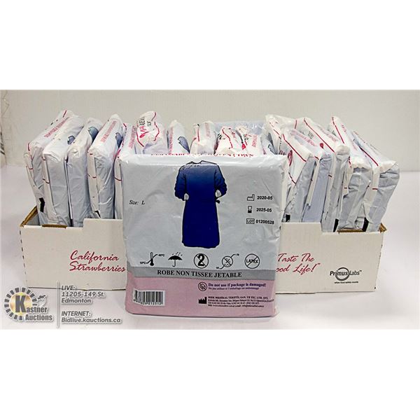 MEDICAL GOWNS- DISPOSABLE- LATEX FREE- SIZE LARGE-