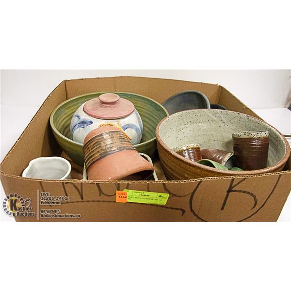 POTTERY BOX LOT ASSORTED- 16 PIECES