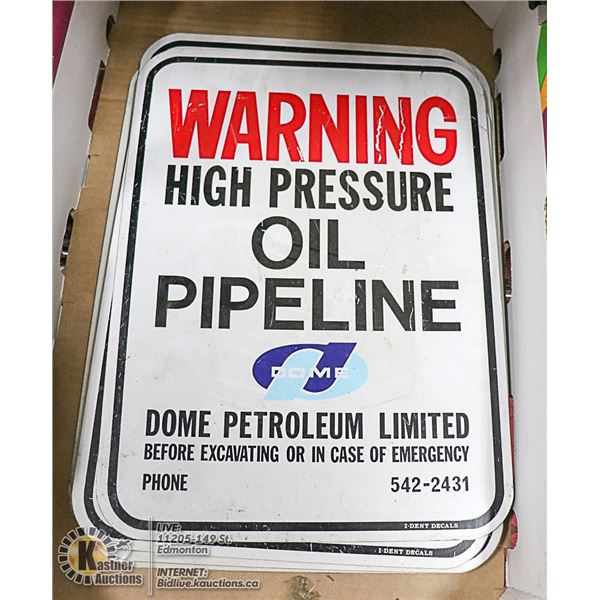 VINTAGE METAL GAS/PETROLEUM SIGNS LOT