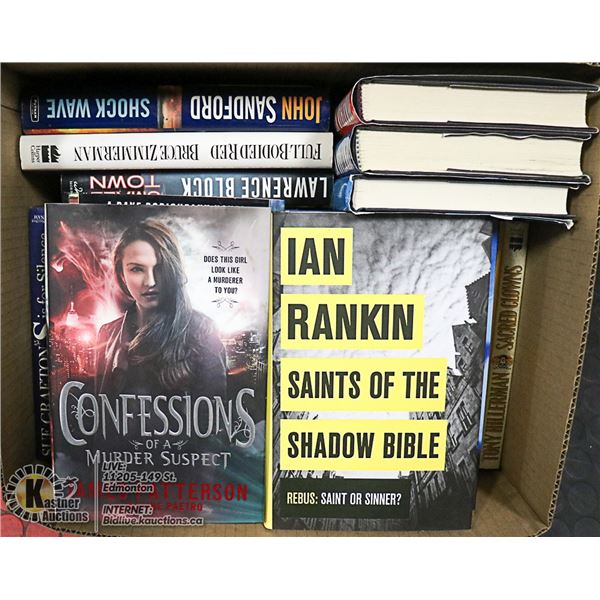 HARDCOVER BOOKS- LOT OF 25- MYSTERY THEME- ASST.