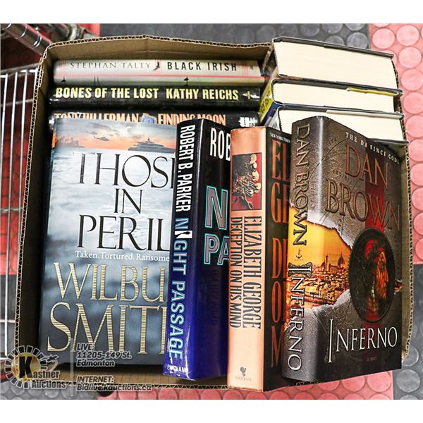 HARDCOVER BOOKS- LOT OF 25- MYSTERY THEME- ASST.