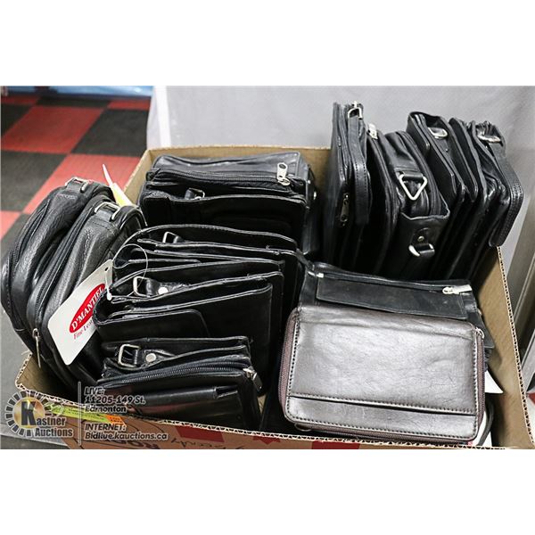 FLAT LOT OF VARIOUS TYPES OF PURSES